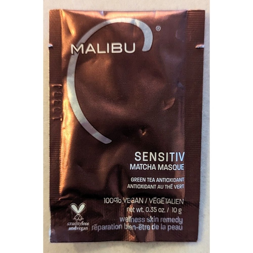 Malibu C Sensitiv Matcha Masque Green Tea Antioxidant Skin Care .35 oz 12 Pack